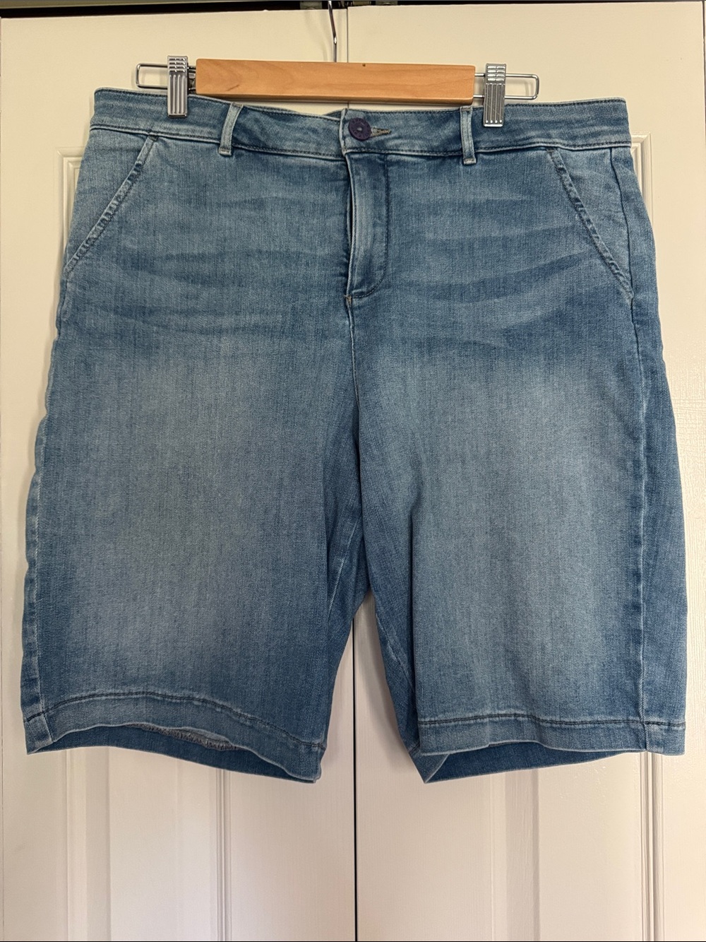 NYDJ Women's Mid Wash Denim Shorts - Blue
